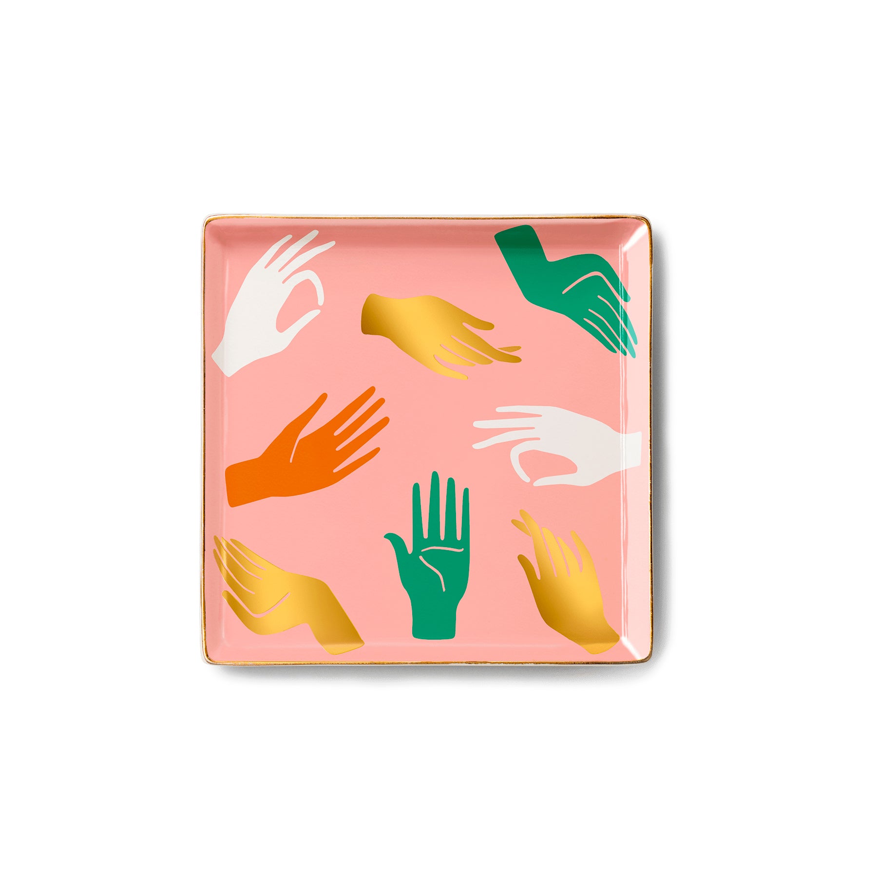 Ceramic tray Hamsa Pink 