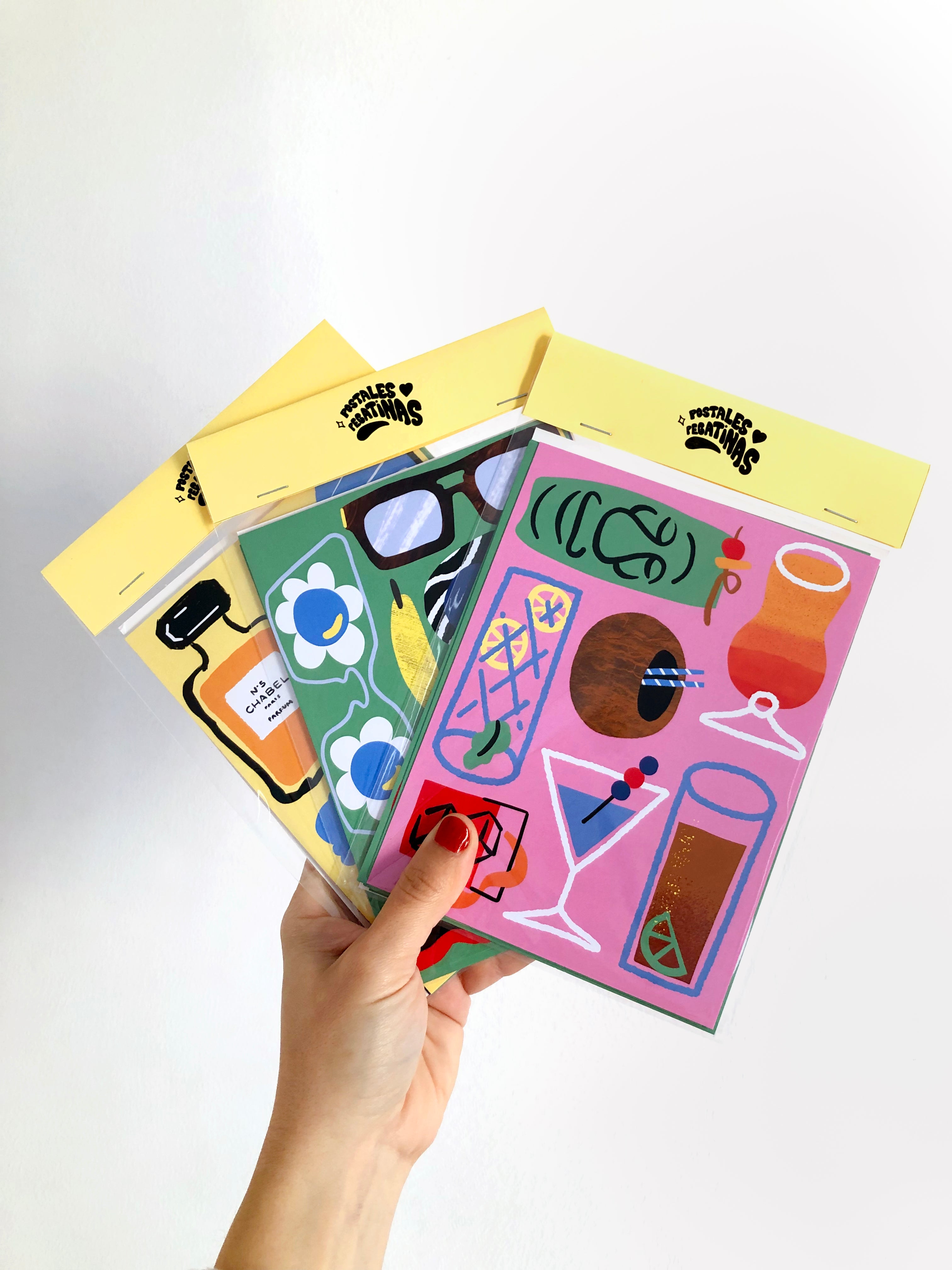 Pack 6 Postcards + Stickers - Sara Marcos