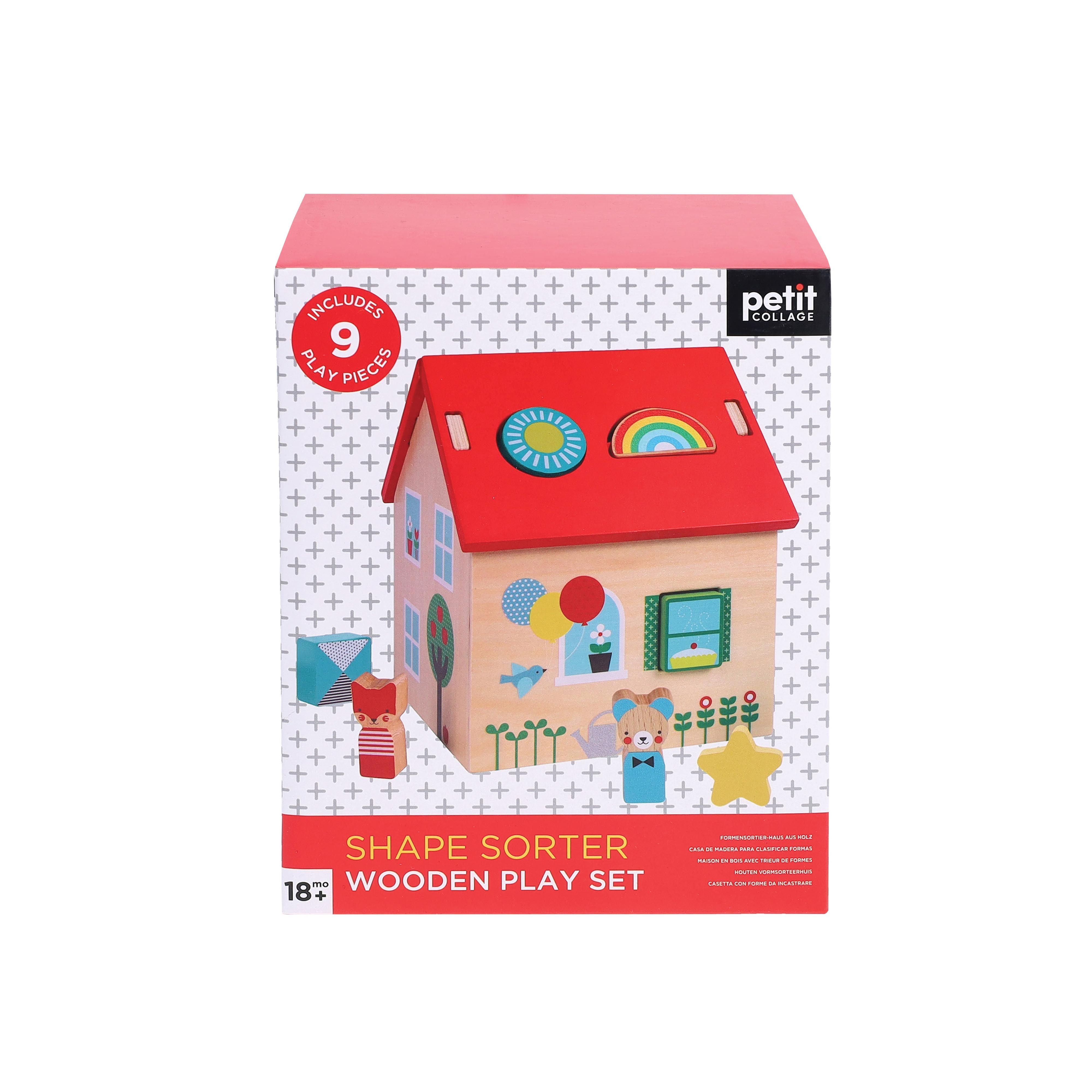 Play Set nestable wooden shapes