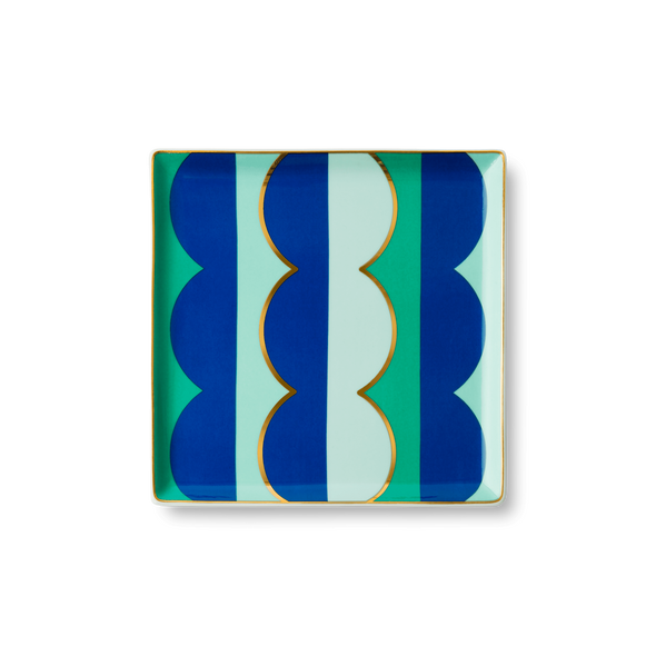 Bandeja ceramica Riviera Wave blue
