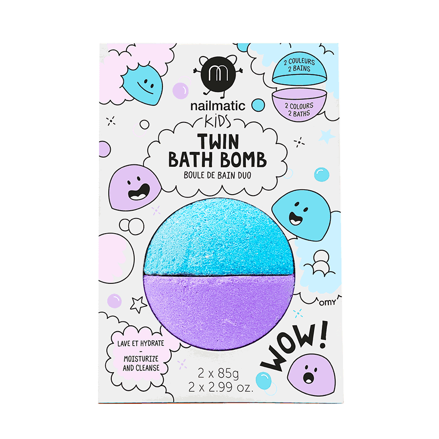 Twin Bath Bomb - Blue + Violet