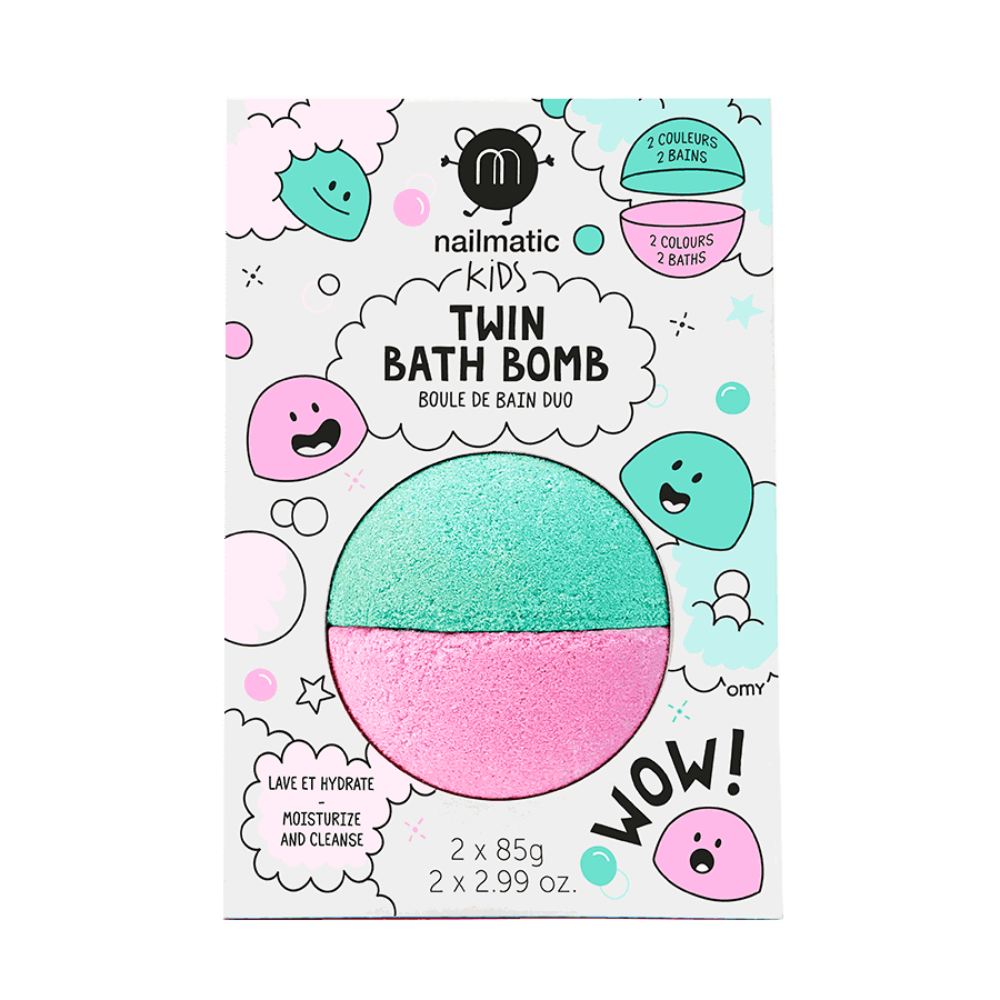 Twin Bath Bomb - Pink + Lagoon